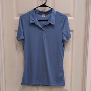 Animal Den Women's Light Blue Polo Shirt Size Medium